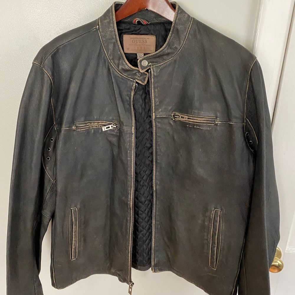 Guess 100% Leather jacket.